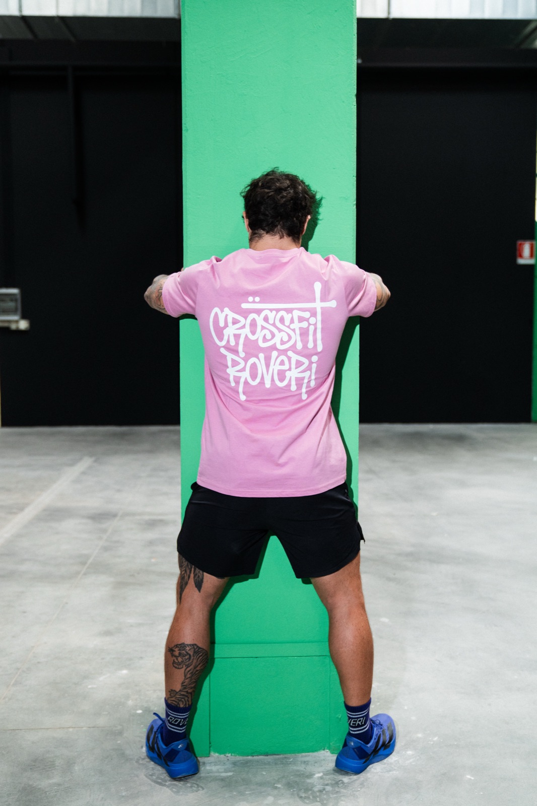 Maglia CrossFit Roveri rosa con scritta bianca