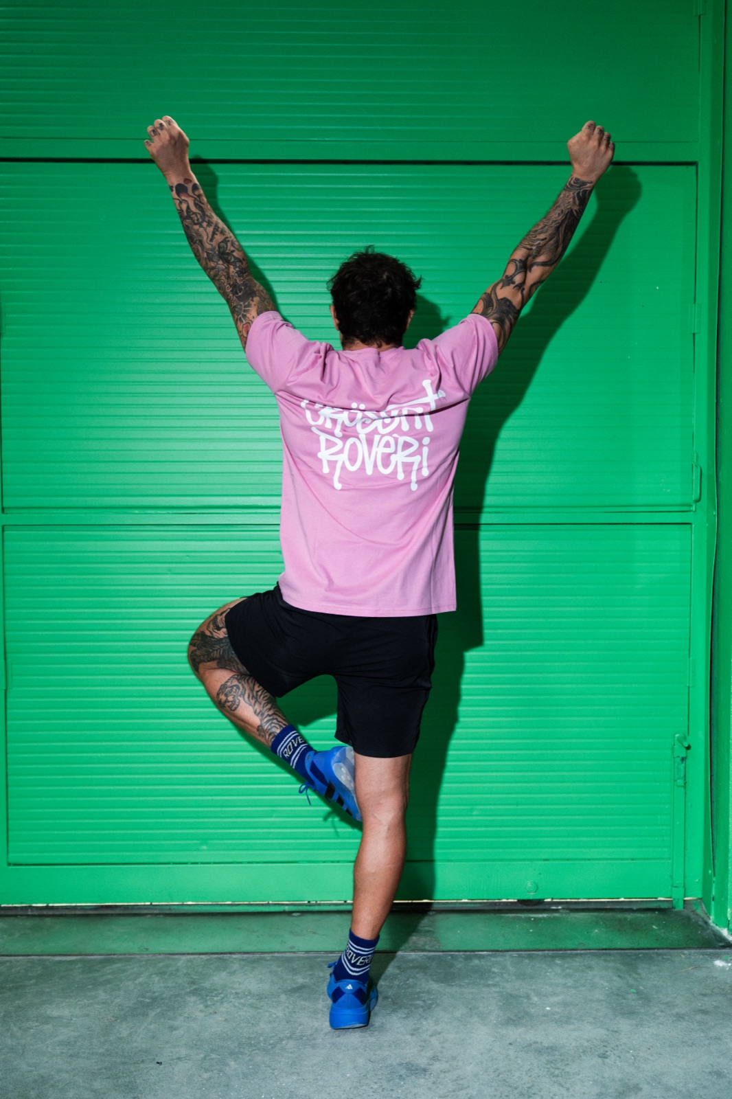Maglia CrossFit Roveri rosa con scritta bianca